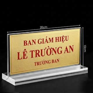 Bảng chức danh mica để bàn, Biển chức danh quân đội - Đế dày 8mm