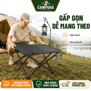 Bàn gấp chiến thuật để cắm trại ngoài trời - Bộ di động nhẹ có chân đế đèn dã ngoại