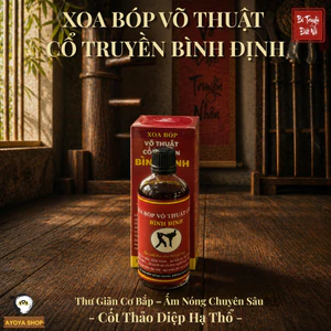 Dầu Xoa Bóp Võ Thuật Cổ Truyền Bình Định Thảo Dược Thiên Nhiên Hỗ Trợ Giảm Đau Nhức Cơ Xương Khớp