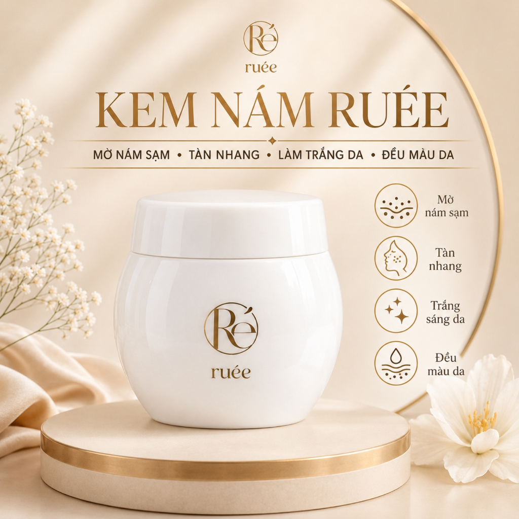 Ruée ,Kem Nám Ruée ,Mela Toning Cream 50ml ngừa nám , tàn nhang ,trắng ...