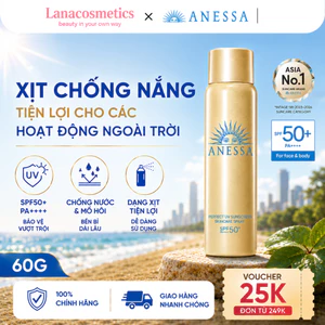 Xịt Chống Nắng Anessa Dưỡng Da Đa Năng Bảo Vệ Hoàn Hảo Perfect UV SPF50+ PA++++ 60g