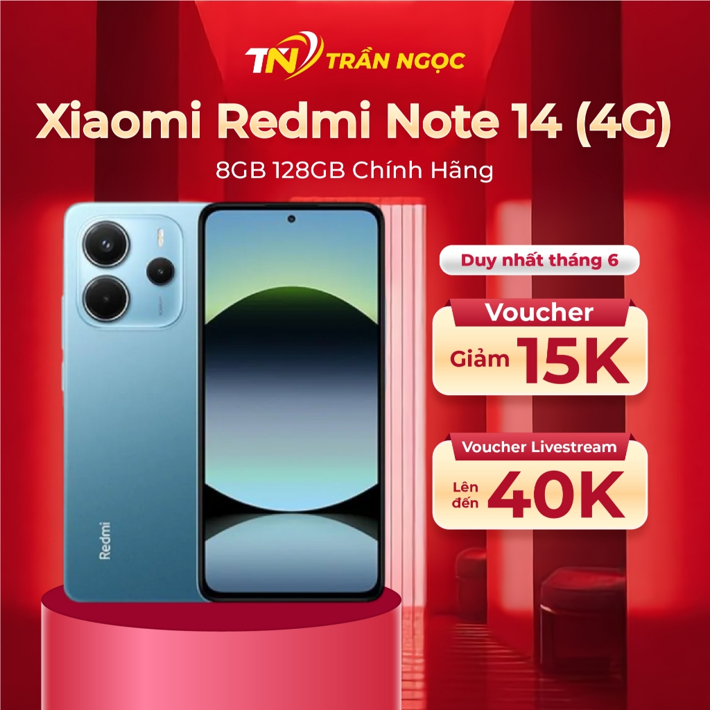Điện thoại Xiaomi Redmi Note 14 (4G) 8GB 128GB Chính Hãng