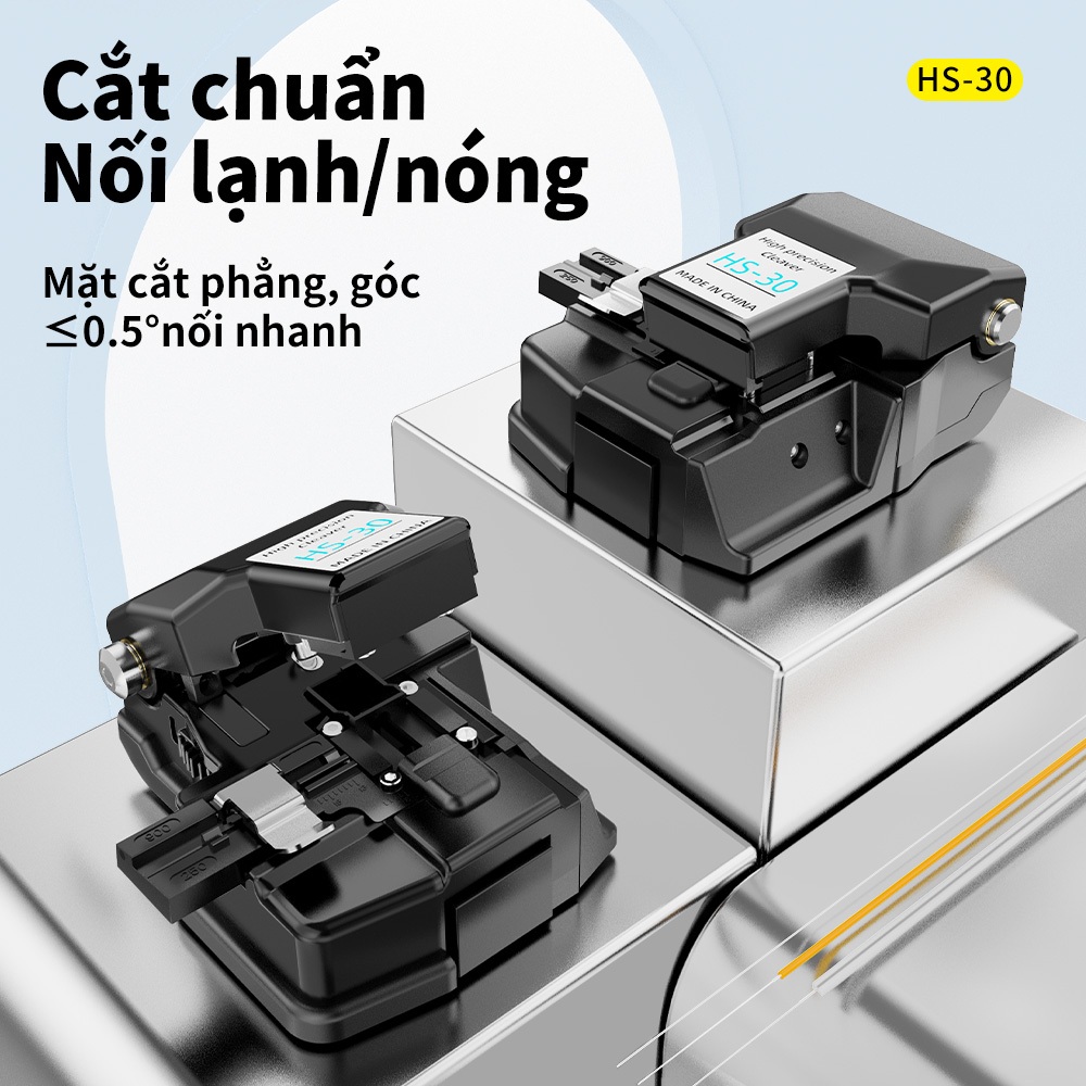 Dao Cắt Sợi Quang HS-30 Tự Động 16 Mặt Dao Cắt Chính Xác Cao Cho FTTH Máy Hàn Quang