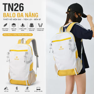 TN26 Balo Du Lịch Đa Năng Chống Nước Dung Tích Lớn, Balo Laptop 15.6 Inch Nam Nữ Đi Học Đi Làm Leo Núi Thể Thao