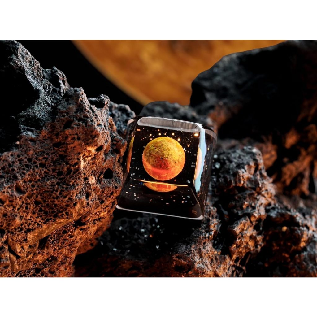 Keycap Lẻ Bàn Phím Cơ Phi Mặt Trời 3D - Artisan Keycap Vũ Trụ Resin Đa Lớp APHAVIN Cao Cấp 1U
