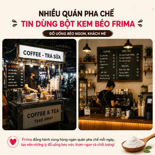 [Thùng sỉ] Bột kem béo Frima thùng 12 túi (12kg), nguyên liệu pha chế, topping thơm ngon ngậy