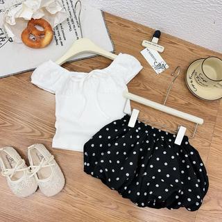 S227M-[tomnaukids] Set áo phối ren phối quần bí cho bé gái size từ 8-35Kg