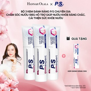 [HANNAH OLALA] Bộ 3 Kem đánh răng P/S GumExpert 100g giúp nướu khỏe, răng trắng sáng & ngăn ngừa các vấn đề răng miệng