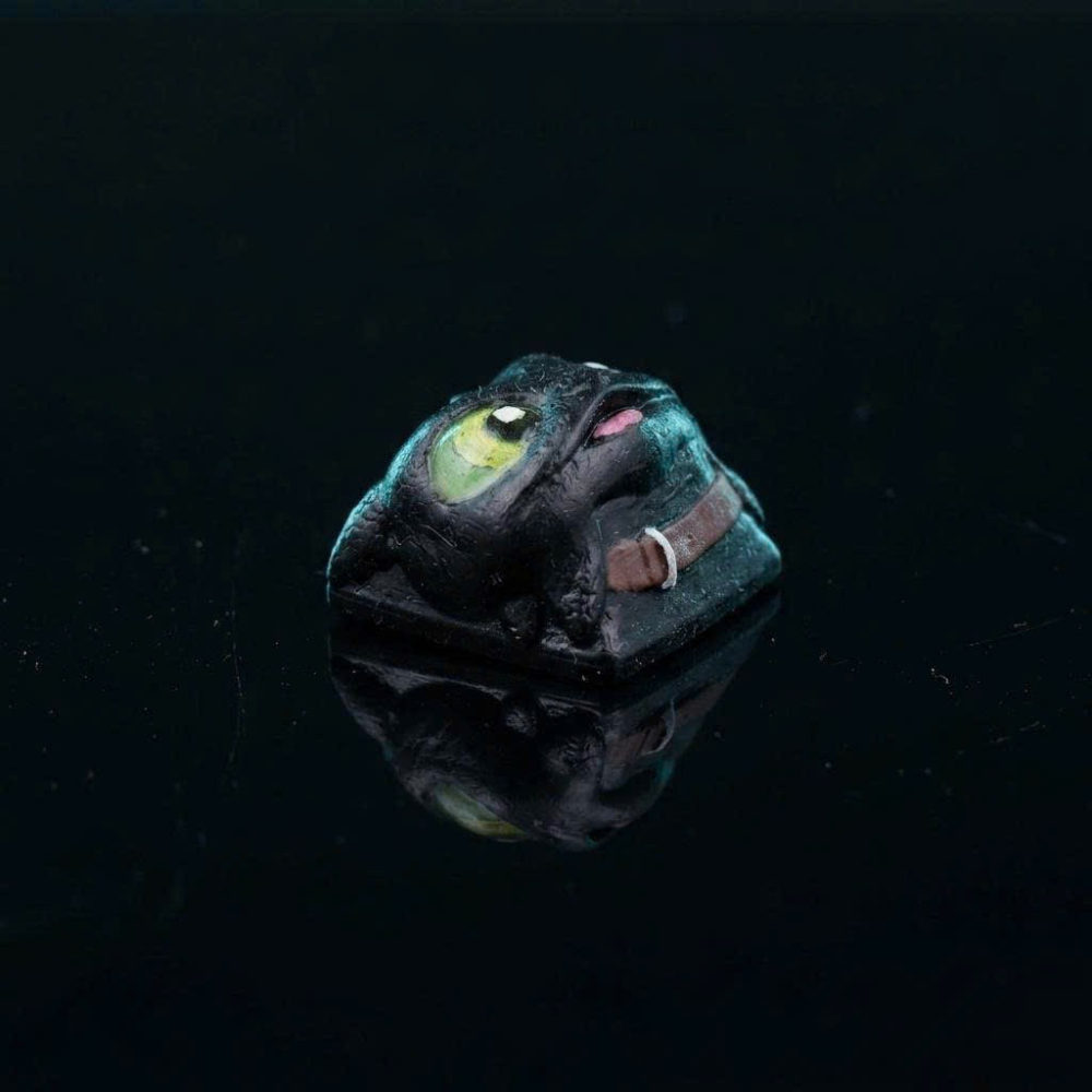 Keycap Lẻ Bàn Phím Cơ Rồng Sún Răng 3D - Artisan Keycap Resin Răng Sún Toothless Cao Cấp 1U