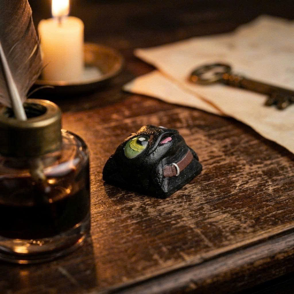 Keycap Lẻ Bàn Phím Cơ Rồng Sún Răng 3D - Artisan Keycap Resin Răng Sún Toothless Cao Cấp 1U
