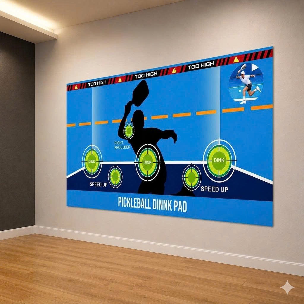 Tranh dán tường Pickleball 5D tại nhà chất lượng siêu bền giúp cải thiện kĩ năng Dink,Drive,Speed