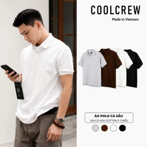 Áo Polo Cá Sấu 𝐂𝐎𝐎𝐋𝐂𝐑𝐄𝐖 Vải Cotton Cá Sấu 2 Chiều Unisex Menswear Phong Cách Hàn Quốc Năng Động APN038