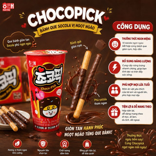 Bánh quy que chấm choco-pick haitai hàn quốc 45g