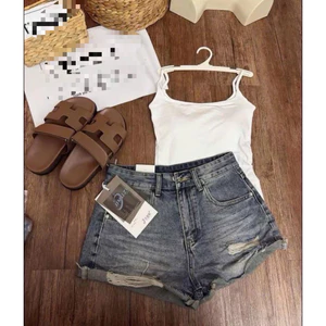 𝑺𝒔𝒖.𝑺𝒕𝒖𝒅𝒊𝒐 QUẦN SOOC BÒ DENIM CẠP CAO RÁCH