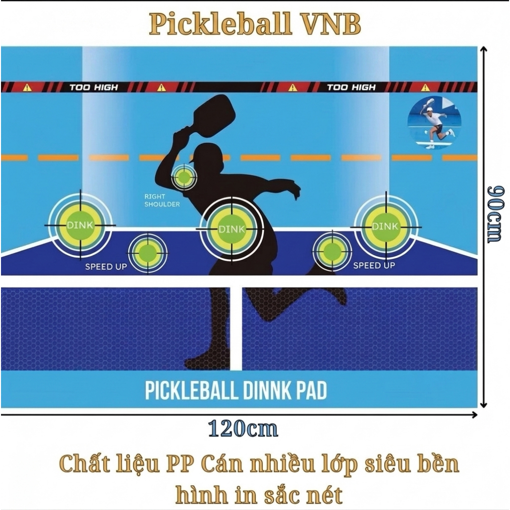 Tranh tập luyện Pickleball tại nhà chất liệu PP cao cấp tiện lợi giúp cải thiện phản xạ,độ chính xác