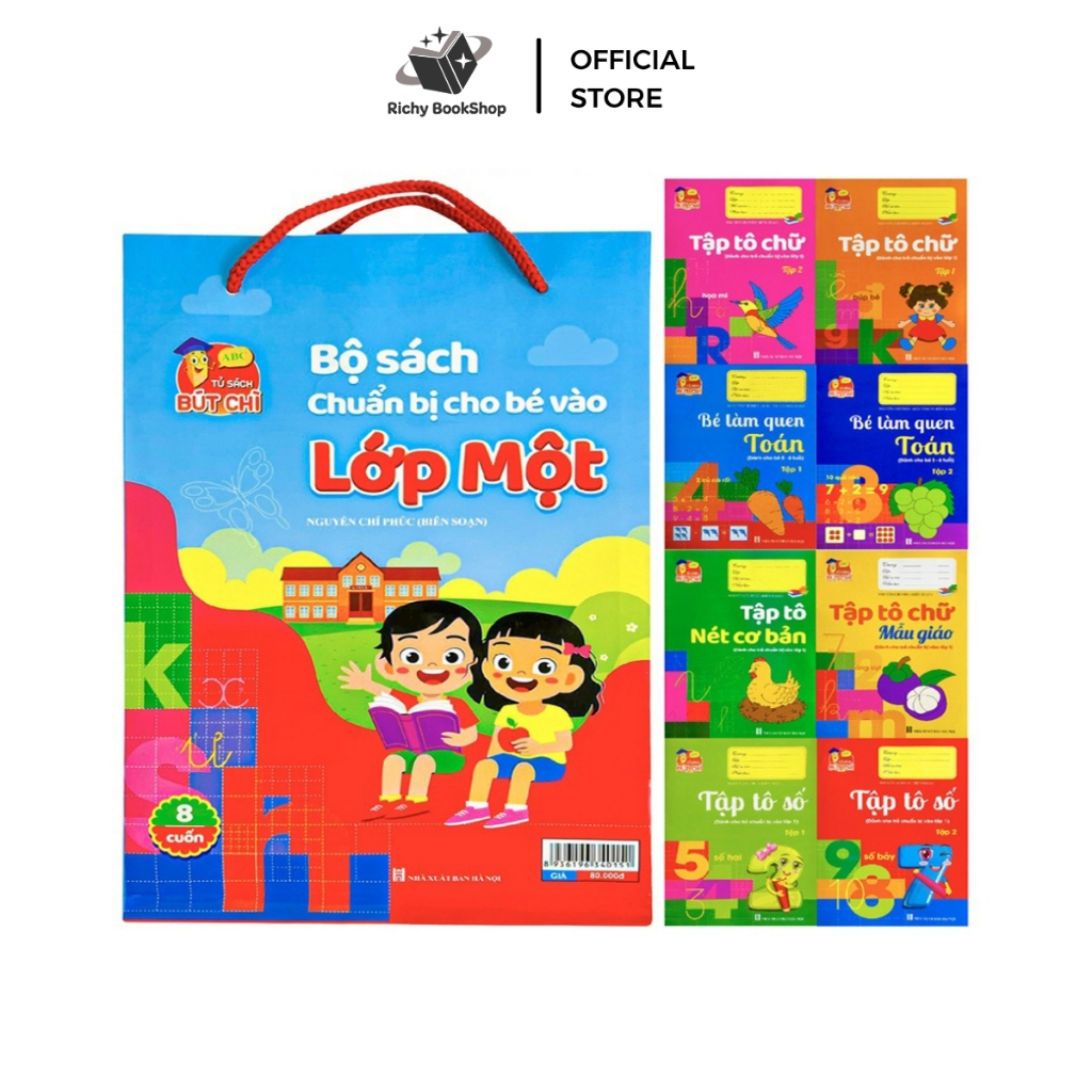 Sách - Bộ Sách Chuẩn Bị Cho Bé Vào Lớp 1 (Túi 8 cuốn)