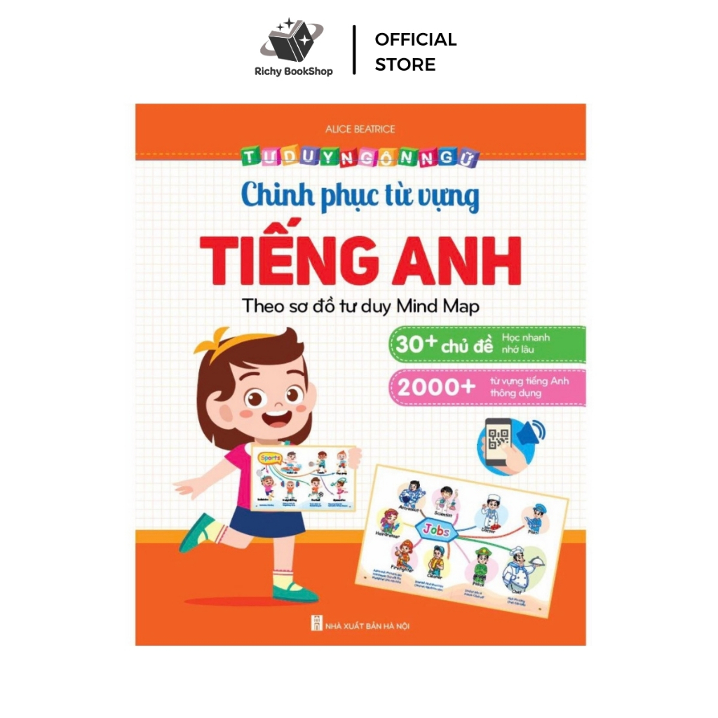 Sách - Chinh Phục Từ Vựng Tiếng Anh - Theo Sơ Đồ Tư Duy Mind Map (Quét QR để nghe)