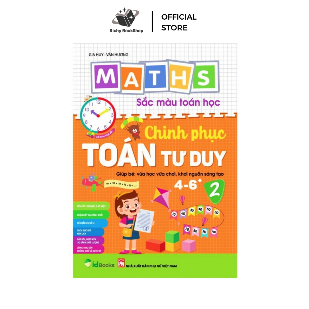 Sách - Sắc Màu Toán Học - Chinh Phục Toán Tư Duy 4-6 Tuổi - Tập 2
