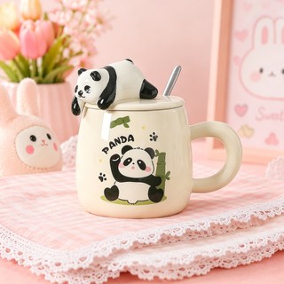 Cốc sứ quà tặng Vô tri cute 400ml quà tặng sinh nhật bạn gái, ly sứ dễ thương tặng bạn thân