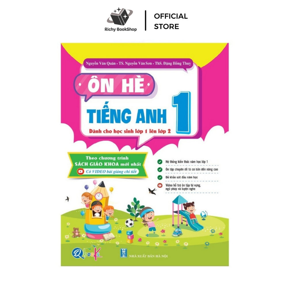 Sách - Ôn Hè Tiếng Anh Lớp 1 - Dành cho học sinh lớp 1 lên 2 (1 cuốn)