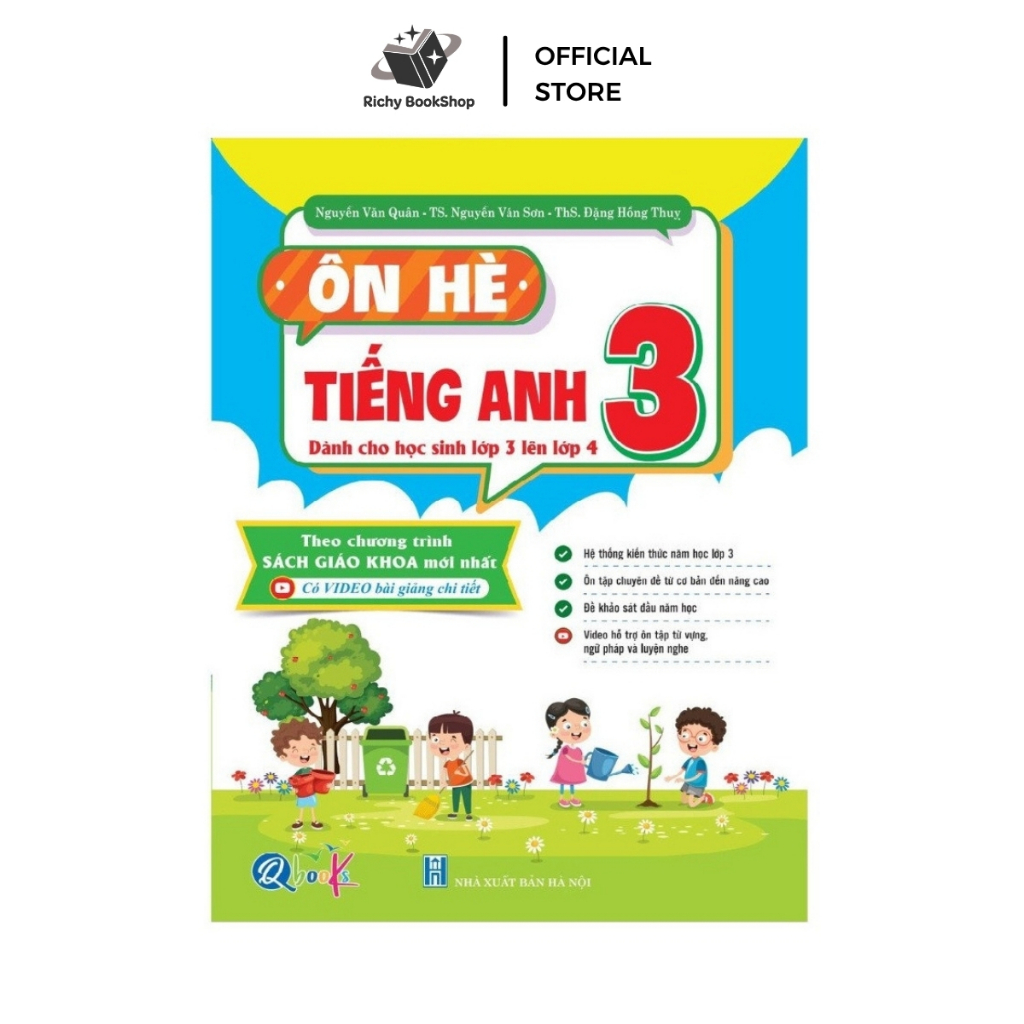 Sách - Ôn Hè Tiếng Anh Lớp 3 - Dành cho học sinh lớp 3 lên lớp 4 (1 cuốn)