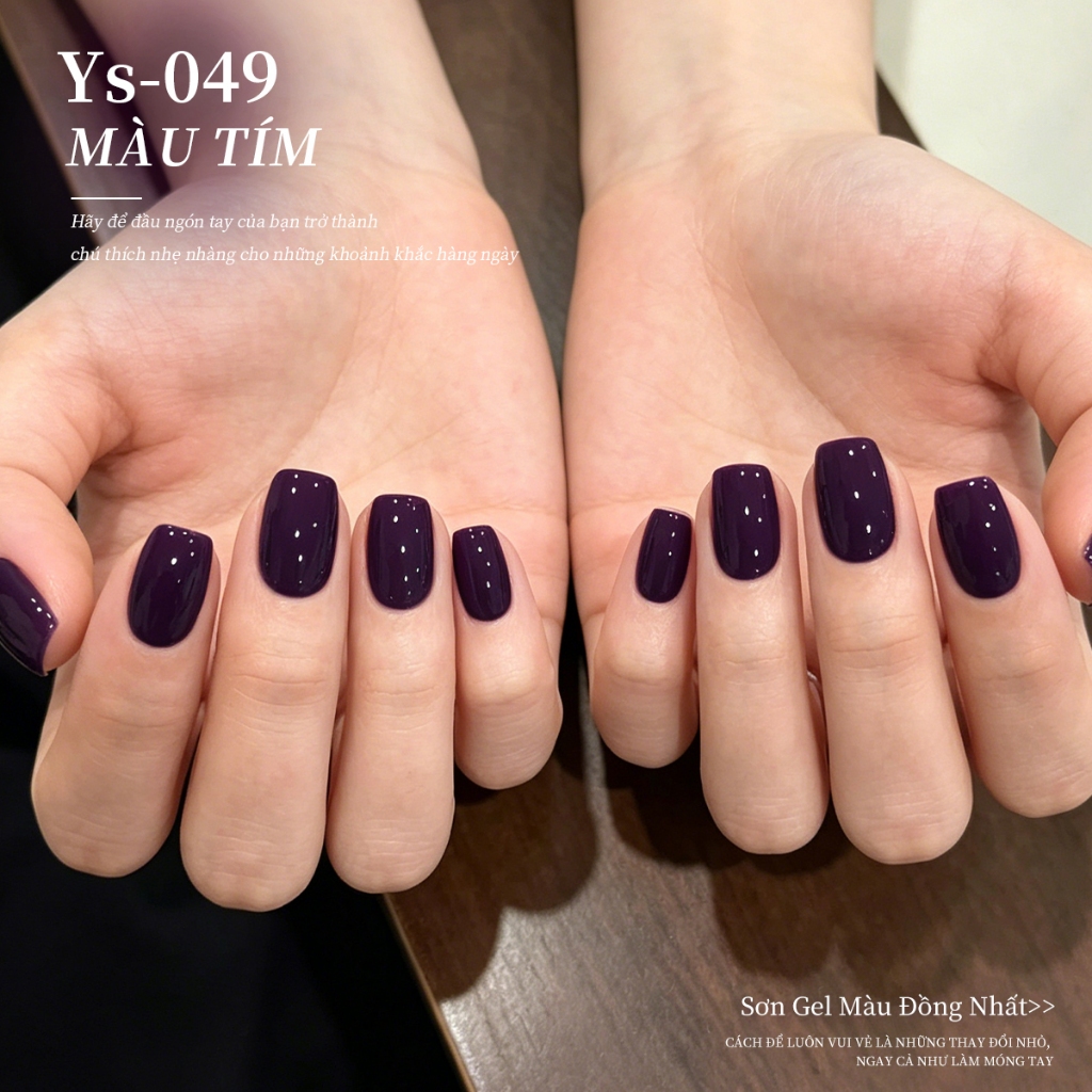 XEIJAYI 10ml - Sơn gel móng tay màu tím đậm mới, độ bóng lâu trôi, thích hợp cho việc tự làm móng.