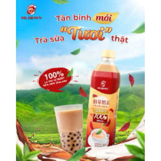 Lốc 4 chai Trà Sữa hồng trà Ceylon: Mr.Brown 580ml