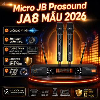 Micro JB Prosound JA8 Mới 2026 - Âm Thanh Chân Thực, Chống Hú Rít Tốt Bắt Giọng Tốt Hát Nhẹ, Cảm Biến Gia Tốc giá tốt.