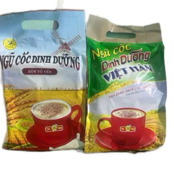 Combo 2 Túi Ngũ Cốc Dinh Dưỡng Yến Mè Đen & Ngũ Cốc Dinh Dưỡng Việt Hàn - Sản Phẩm Dành Cho Người Lớn