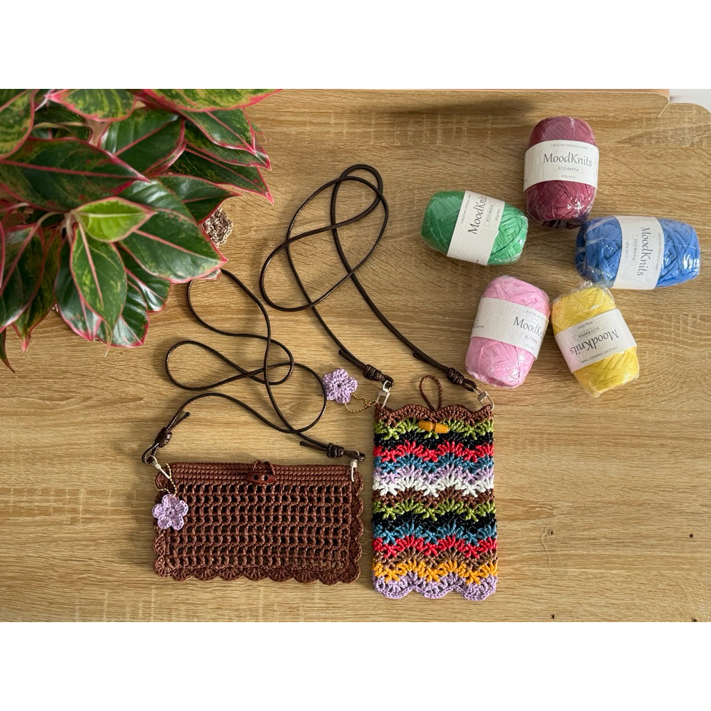 Sợi cọ tự nhiên Raffia MOODKNITS – chuyên dùng đan móc túi, mũ, phụ kiện thủ công.