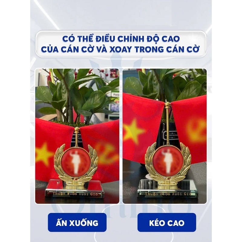 Cờ Tổ Quốc Và Cờ Đảng Trang Trí Xe Ô tô Văn Phòng Nhà Cửa cotoquoc