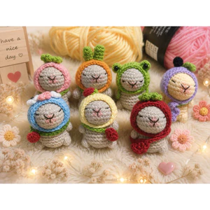 Móc khoá capybara mini đeo túi. Len handmade đáng yêu để treo balo túi xách