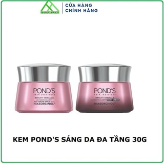 Kem Pond's Bright Miracle 30g Niasorcinol Sáng Da Mờ Thâm Dưỡng Trắng Da Ban Ngày Ban Đêm