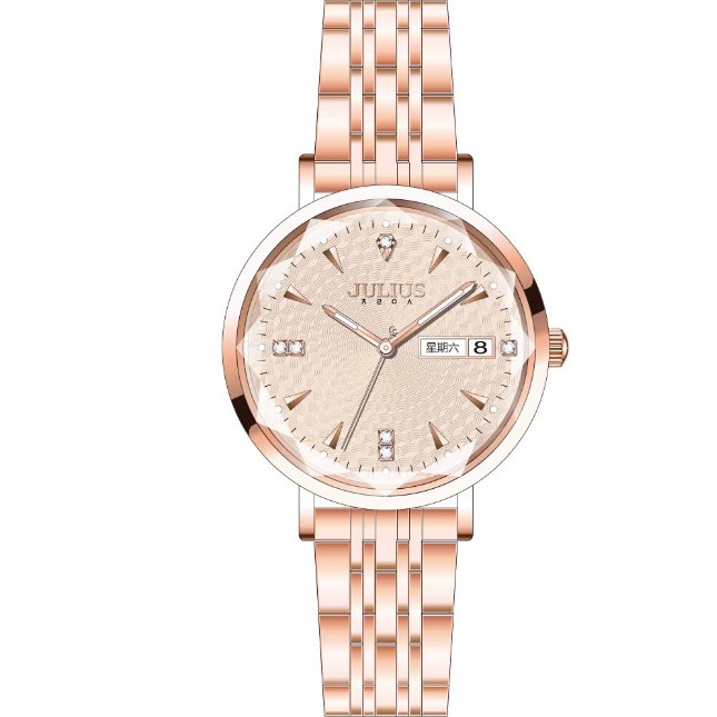 Đồng Hồ Nữ JA-1522 Julius Hàn Quốc Dây Thép (3 màu)