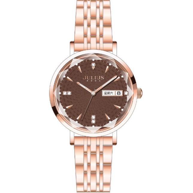 Đồng Hồ Nữ JA-1522 Julius Hàn Quốc Dây Thép (3 màu)