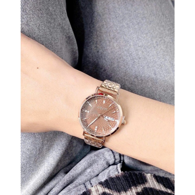 Đồng Hồ Nữ JA-1522 Julius Hàn Quốc Dây Thép (3 màu)