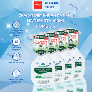 Chai Xịt Natuearth Plus 410ml – Xịt Khuẩn Dùng Trong Gia Dụng Và Y Tế