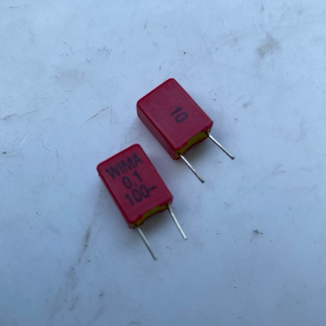 {2 cái } Tụ Wima 0.1uF / 100nF / 104 100V MKP2 Loại to đẹp | Tụ Wima 1UF 105 63V MKP2