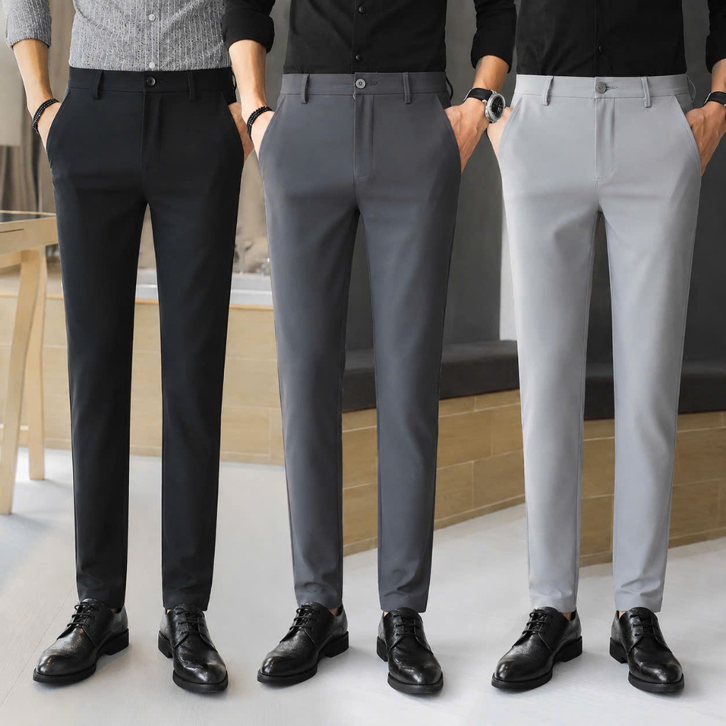 [ Có Trợ Giá – CÓ SIZE ĐẠI ] Quần Tây Nam Ống Côn Dáng Ôm Body Co Giãn 4 Chiều Cao Cấp Công Sở Đi Học Đi Tiệc WIN 69 QTN