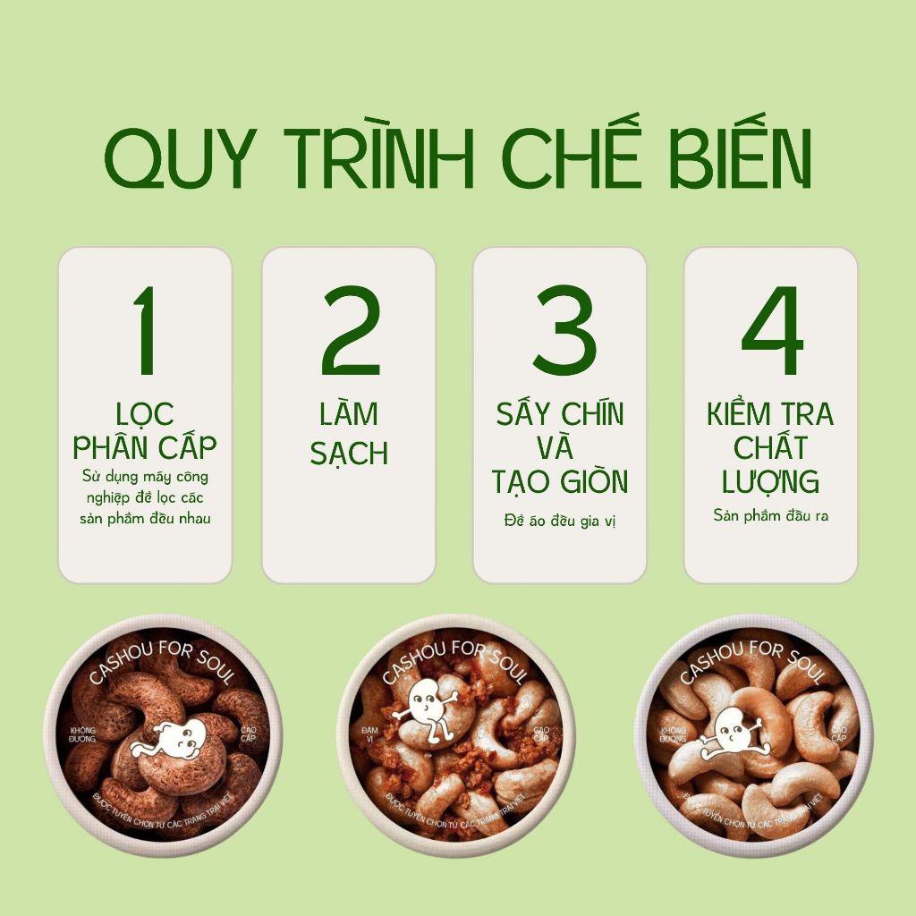 Hạt Sấy Dinh Dưỡng Mix 3 Loại Hạt Cashou  – Không Chất Bảo Quản - Ăn Vặt Healthy