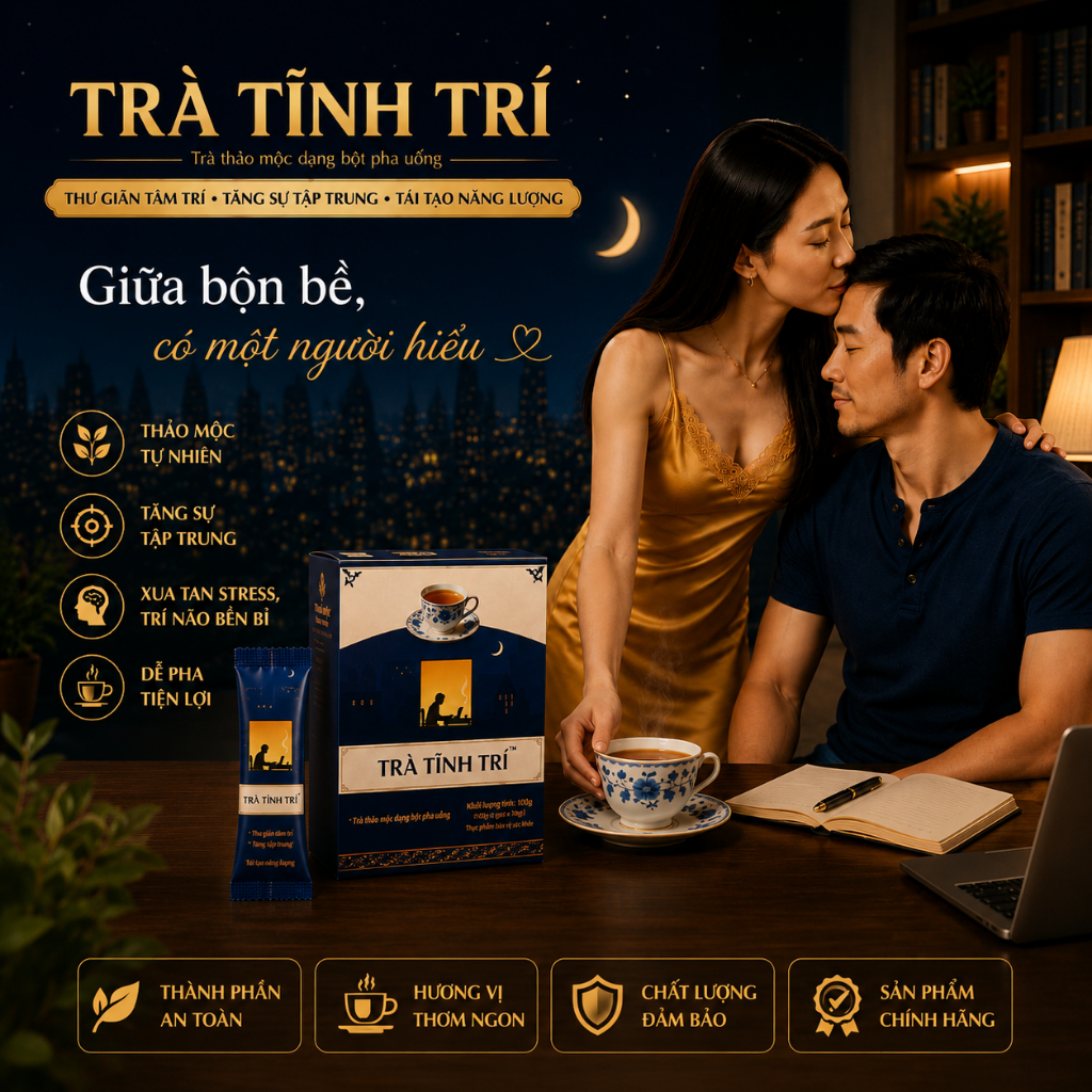 Trà Tĩnh Trí - Từ thổ nhân sâm, dùng cho người làm việc trí óc liên tục gói - 3g tiện lợi dạng bột.
