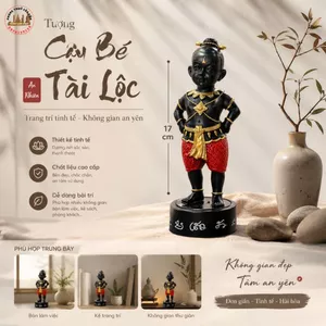 TƯỢNG DECOR CẬU BÉ ĐỨNG TRANG TRÍ BÀN LÀM VIỆC CAO 17CM