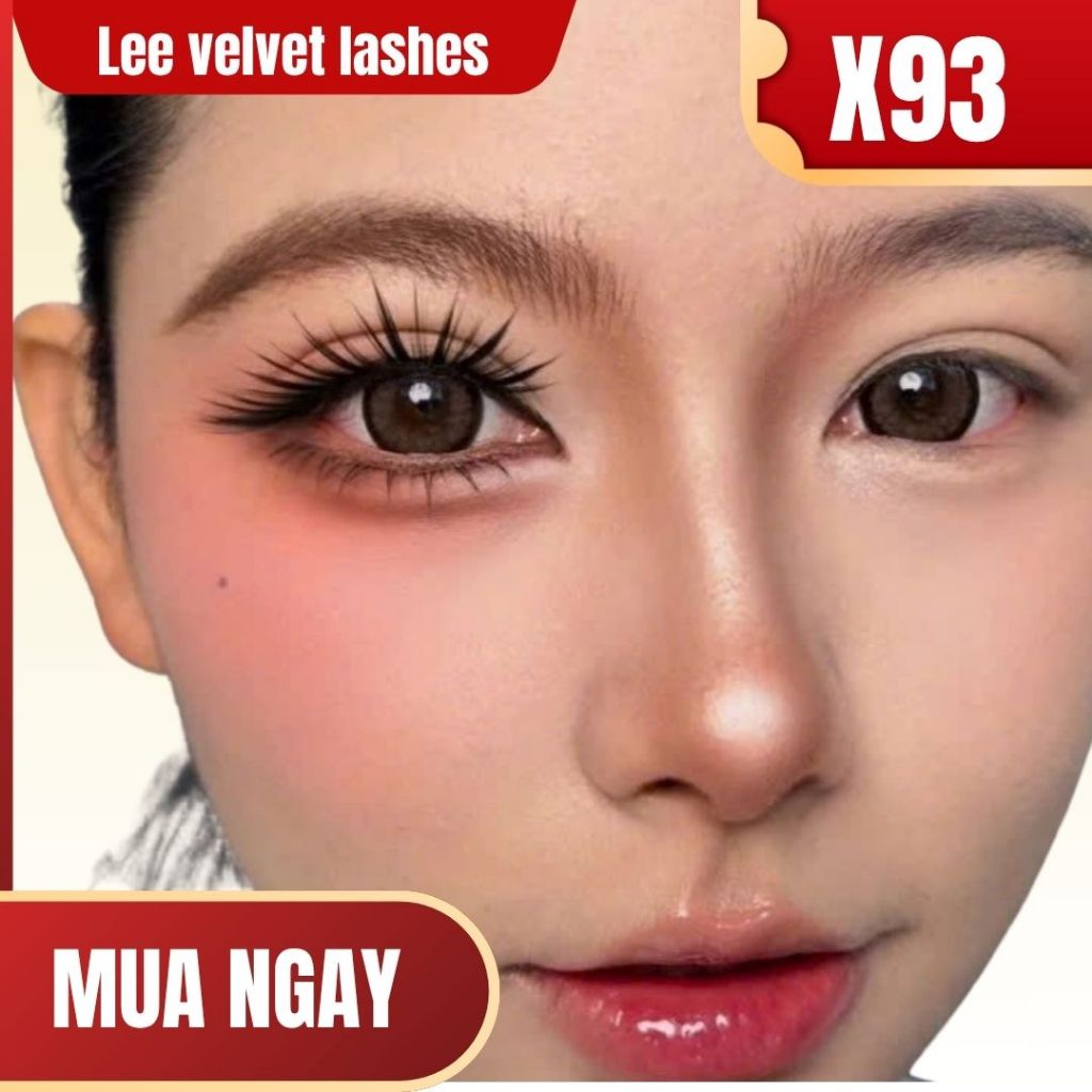 LeeVelvetLashes MI GIẢ MUSE X93-Sợi nhân tạo cao cấp, siêu mảnh nhẹ, giữ phom cong hoàn hảo