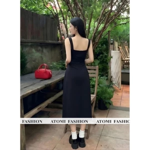 ĐẦM 2 DÂY DÁNG DÀI ĐEN V2D
