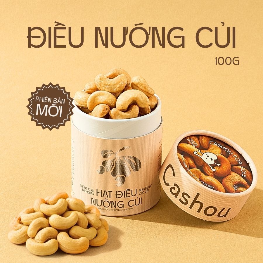 Hạt Điều Nướng Củi Không Vỏ Nguyên Hạt Cashou – Hạt Điều Bình Phước Giòn Bùi, Giàu Dinh Dưỡng