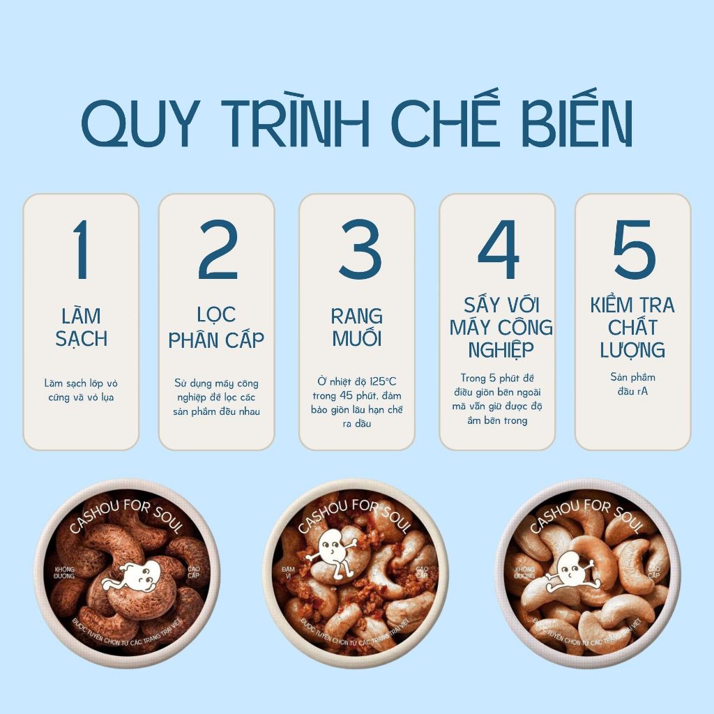 Hạt Điều Nguyên Hạt Rang Muối Cashou - Hạt Điều Vỏ Lụa Bình Phước Giàu Dinh Dưỡng