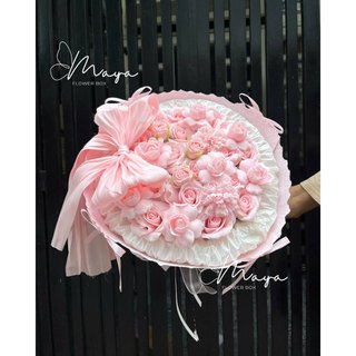 Bó hoa hồng tỷ muội sáp thơm mix hồng nơ lụa, đa dạng quà tặng sang trọng, đáng yêu, ngọt ngào,quà sinh nhật, lễ,...
