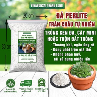 Đá Perlite Trân Châu - Túi 3.5 Lít (Túi 20x30cm) - Dùng Trồng hoặc Trộn Giá Thể, Thoát Nước Tốt, Tăng Độ Thoáng Cho Rễ