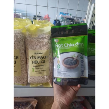 COMBO Yến Mạch Hữu Cơ & Hạt Chia Đen [ Yến Mạch 500gr + Hạt Chia Đen 200gr] Sản phẩm dinh dưỡng tự nhiên cho sức khỏe