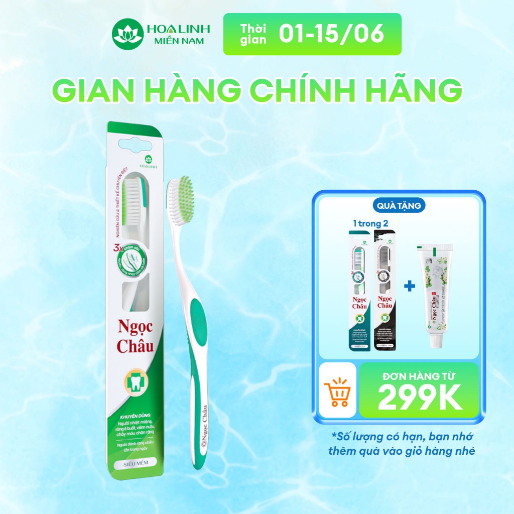 Bàn chải đánh răng Ngọc Châu Siêu Mềm Hoa Linh